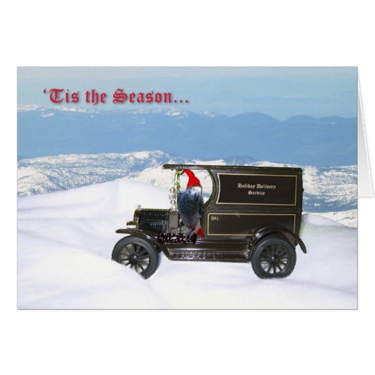 Grey Holiday Delivery Card