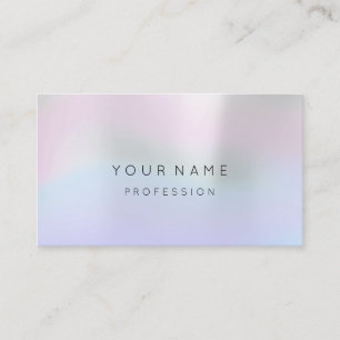 Grey  Holograph  Abstract Minimal Silk Metallic Business Card