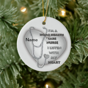 Grey Home Health Care Nurse  Ornament