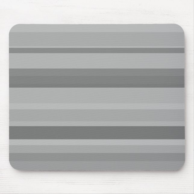 Grey horizontal stripes mouse mat (Front)