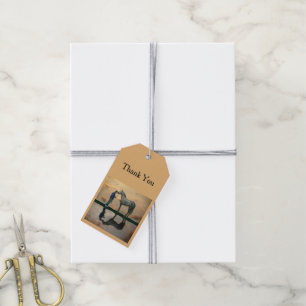Grey Horse And Groom OTTB Gift Tag