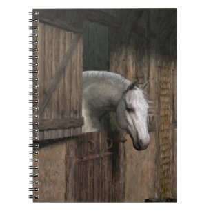 Grey Horse at the Stable Door Notebook
