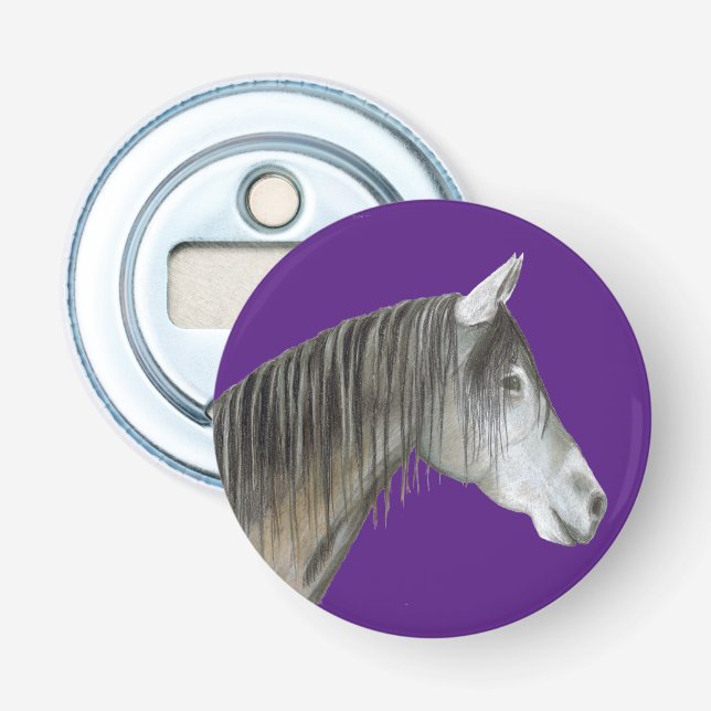 Grey Horse Bottle Opener (Front)