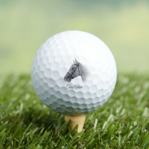 Grey Horse Design Personalised Golf Balls