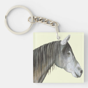 Grey Horse Key Ring
