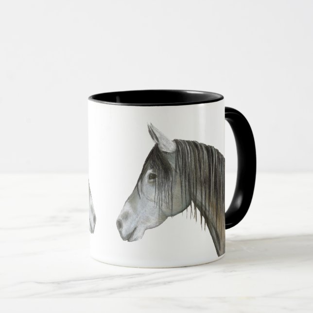Grey Horse Magic Mug (Front Right)