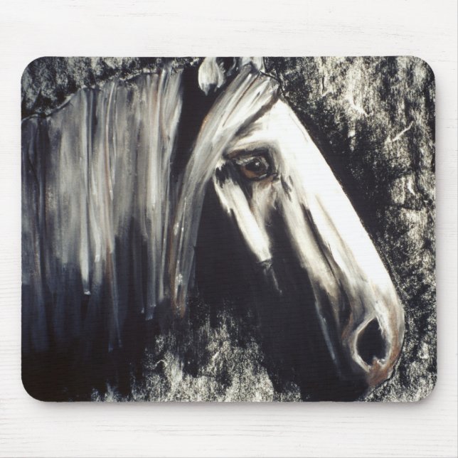 Grey Horse Mouse Mat (Front)