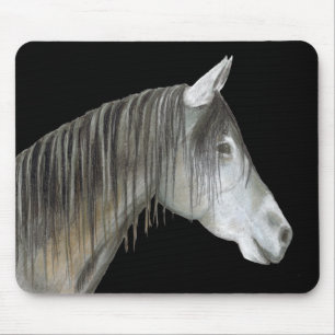 Grey Horse Mouse Mat