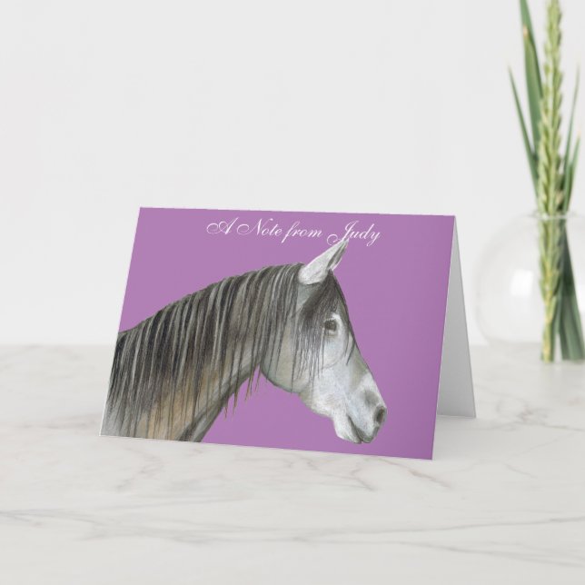 Grey Horse Note Card (Front)