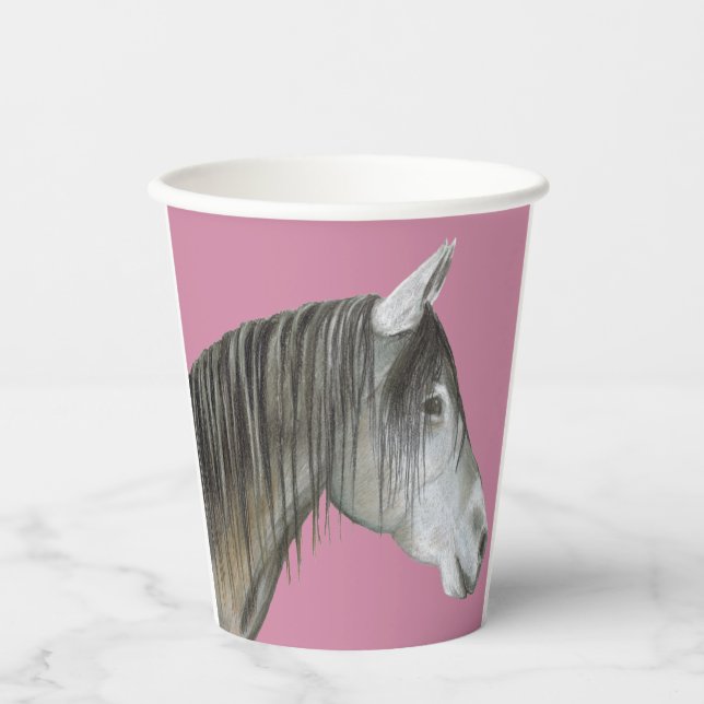 Grey Horse Paper Cups (Front)