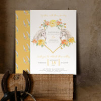 Grey horses and yellow roses monogrammed wedding