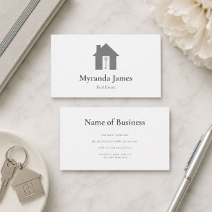 Grey House Key Real Estate Business Card