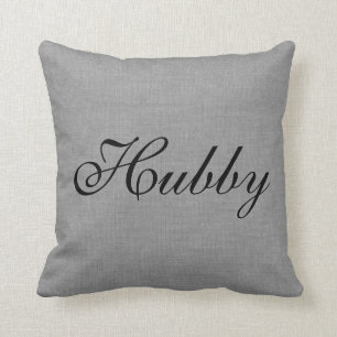 Grey Hubby Mr. Pillow