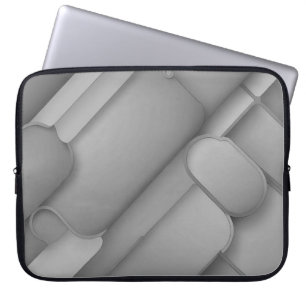 Grey Hues Modern Art Laptop Sleeve