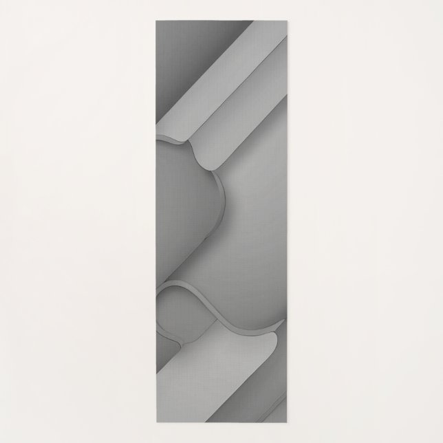 Grey Hues Modern Art  Yoga Mat (Front)