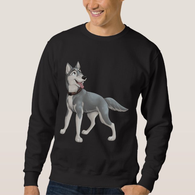 Grey Husky         Sweatshirt (Front)