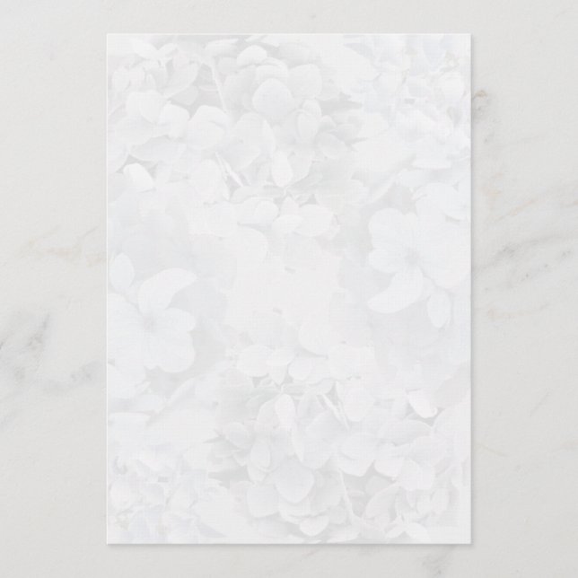 Grey Hydrangea Floral Program Fan Paper Programme (Front)