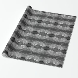 Grey ice bubble design wrapping paper