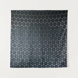 Grey illustration tapestry
