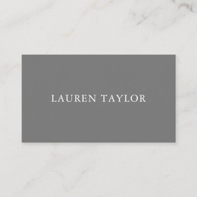Grey Initials Minimalist Wedding | Rehearsal Foam  Place Card (Front)