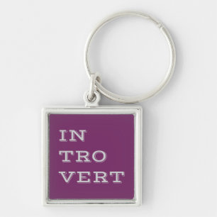 Grey Introvert Keychain