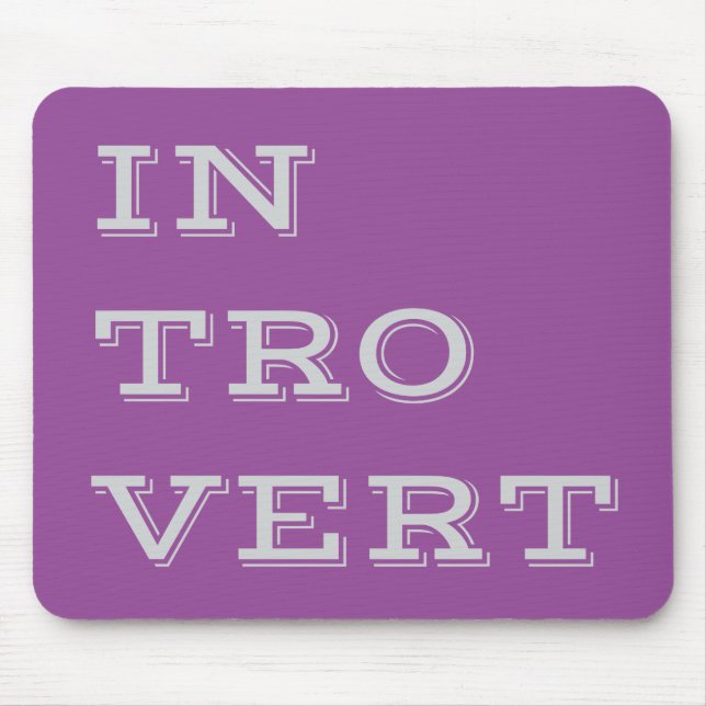 Grey Introvert Mousepad (Front)