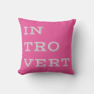 Grey Introvert Throw Pillow
