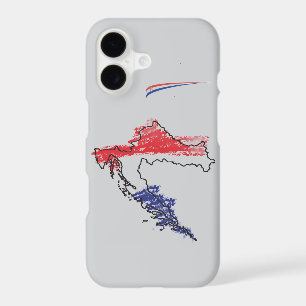 Grey iPhone 17 Case with Croatian Motif
