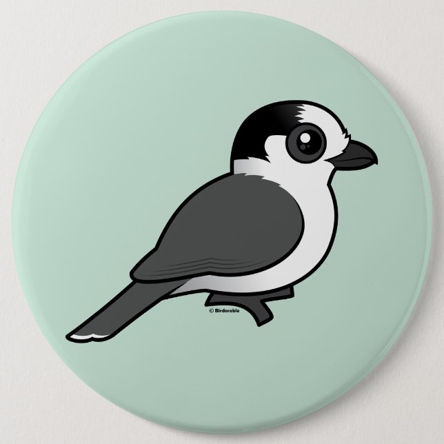 Grey Jay 6 Cm Round Badge (Front)