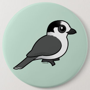 Grey Jay 6 Cm Round Badge