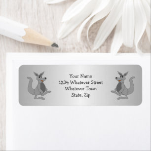 Grey Kangaroo Design Return Address