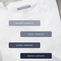 Grey Kids Name Iron On Clothing
