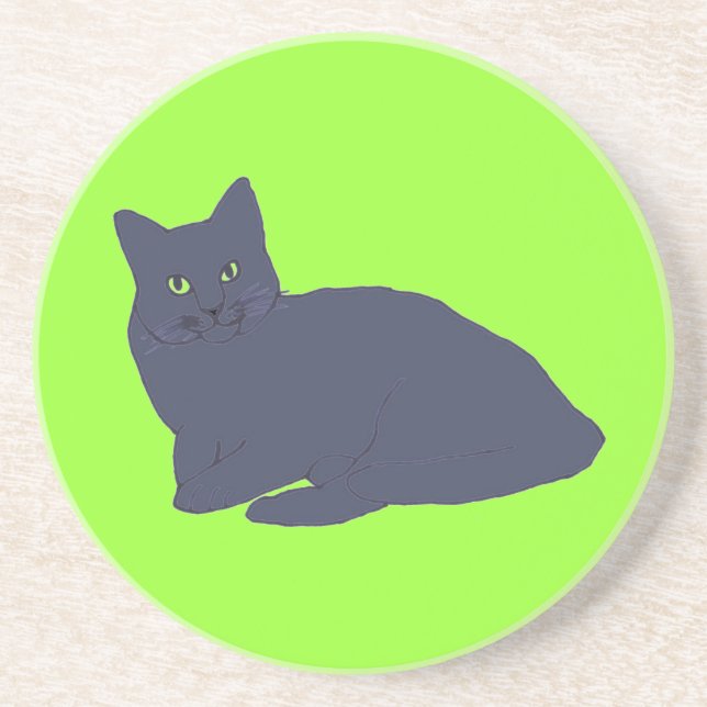 Grey Kitty coasters (Front)