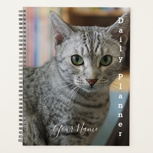 Grey Kitty - Daily Planner- HAMbWG Planner (Front)