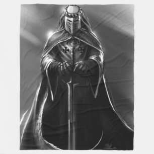 GREY KNIGHT FLEECE BLANKET