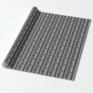 Grey Knitted Wool Wrapping Paper