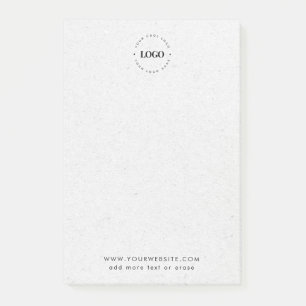 Grey Kraft Your Custom Business Logo & Text Here Post-it Notes