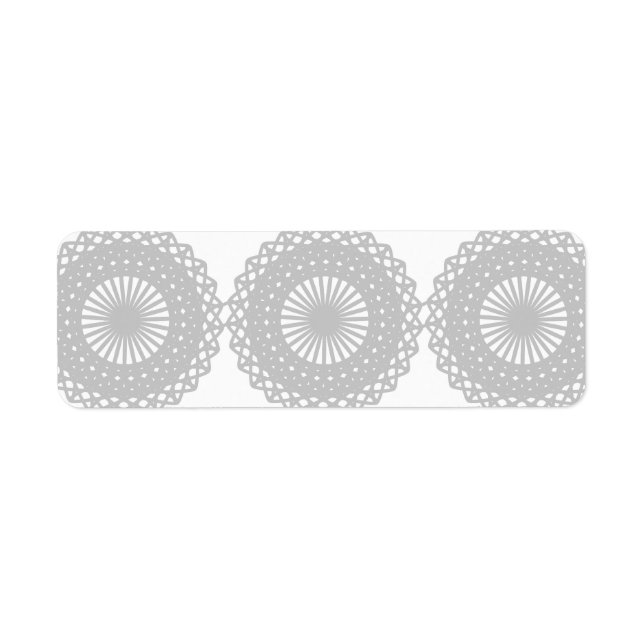 Grey Lace Design Pattern. (Front)