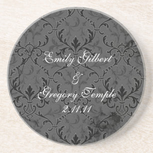 Grey Lace Wedding Favour Coasters
