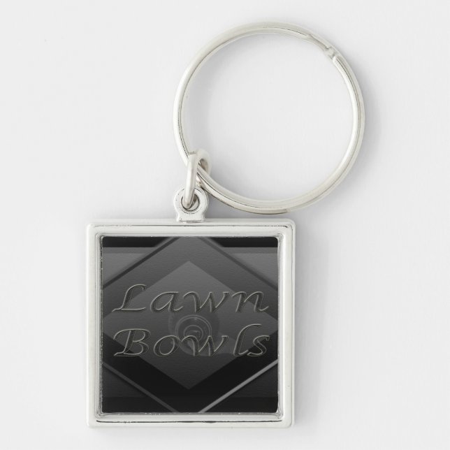 Grey Lawn Bowls Logo Design, Key Ring (Front)