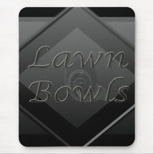 Grey Lawn Bowls Three Dimensional Design, Mouse Mat