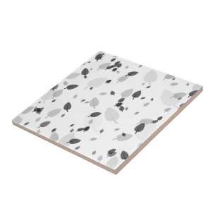 Grey Leaves Tile