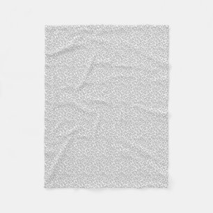 Grey Leopard Print Fleece Blanket
