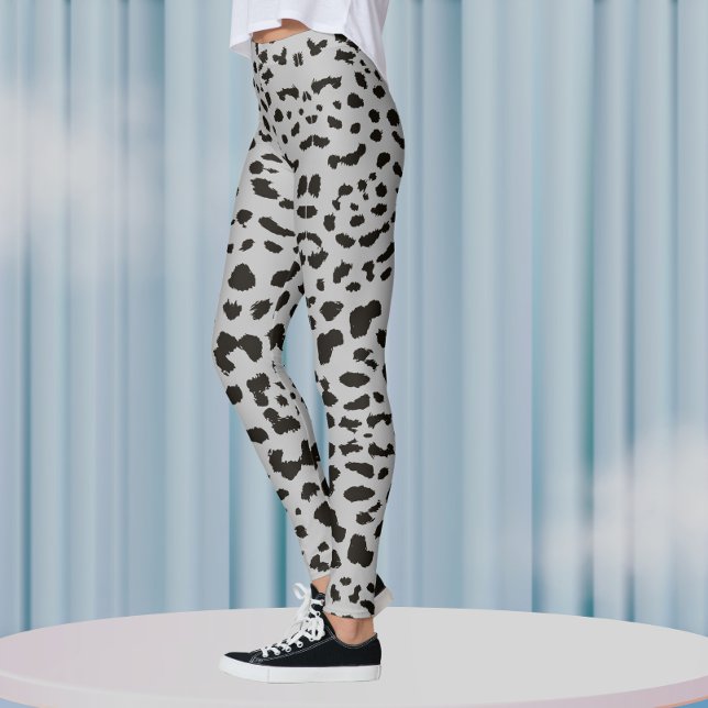 Grey Leopard Safari Print Leggings (Creator Uploaded)