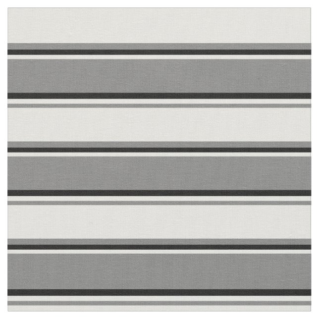 Grey, Light Cyan & Black Coloured Lines Fabric (Close Up)