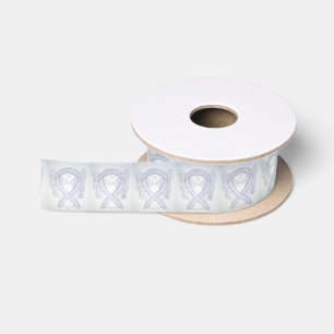 Grey Light Mist Awareness Ribbon Angel Ribbons Satin Ribbon