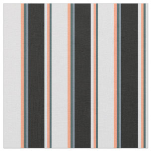 Grey, Light Salmon, Lavender, Black & Slate Grey Fabric