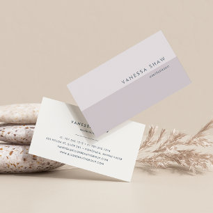 Grey Lilac Modern Colorblock Business Card
