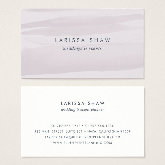 Grey Lilac Watercolor Business Card