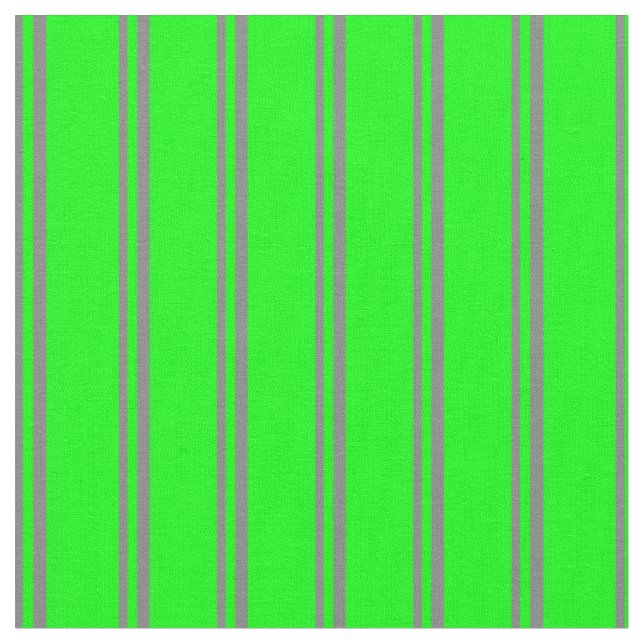 Grey & Lime Striped/Lined Pattern Fabric (Close Up)
